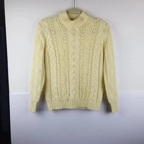 Kentcrest Women's Vintage Cream Cable Knit Chunky Sweater Sz M - Picture 2 of 7